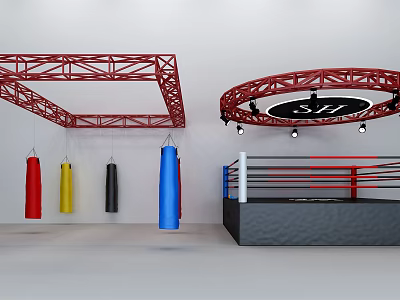 Modern Boxing Boxing Rack 3d model Modern Boxing Boxing Rack 3d model