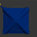 Blue Square Tent With Open Sides And Logo For Outdoor Events