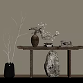 New Chinese-style Middle Ancient Entrance 3d model