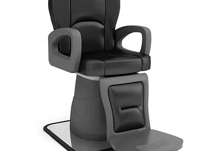 Modern Black Massage Chair With Comfortable Armrests And Footrest Design 3d model