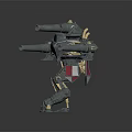 Smart Machine With Mechanical Body Multiple Metallic Cannons And Futuristic Design