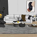 Modern Sofa Coffee Table Combination Simple Sofa Coffee Table Combination 3d model