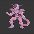 Frieza Character From Dragon Ball With Purple Horns And Pink Body 3d model