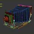 Vintage Folding Camera With Wooden Body Metal Parts And Leather Bellows