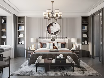 New Chinese bedroom 3d model