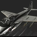 White Military Aircraft With Transparent Cockpit Wing Mounted Missiles And 501 Marking