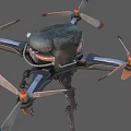 Smart Machine Drone With Multi Rotor Design And Mechanical Leg Structure 3d model