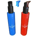 Stylish Perfume Container With Black Cylinder Body And Blue Transparent Sprayer Top
