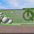2023 Qingkent Junior Golf Masters Tournament With Green Backdrop And Golf Balls