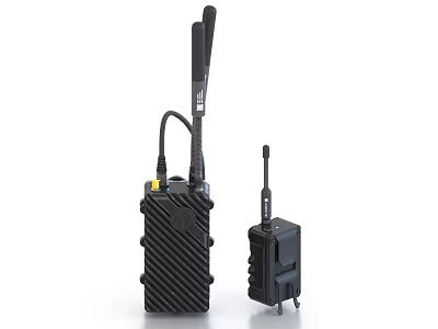 Weapon System Tactical Communication Devices With Black Antenna And Portable Military Design 3d model