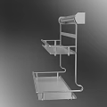 Stainless Steel Multi Tier Storage Rack With Shelves For Home Organization