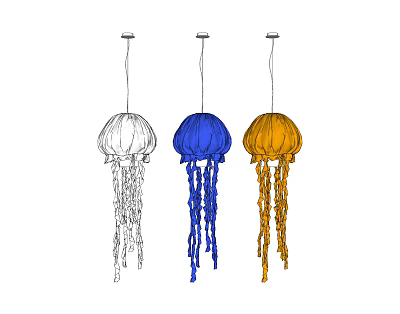 Post-modern chandelier fabric chandelier 3d model Post-modern chandelier fabric chandelier 3d model