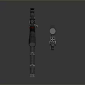 Modern Tactical Weapon Rifle With Dual Barrels Scope And Ergonomic Grip
