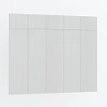 White Background Wall with Rectangular Panels in Minimalist Modern Home Interior Design