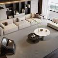 Modern sofa coffee table combination 3d model