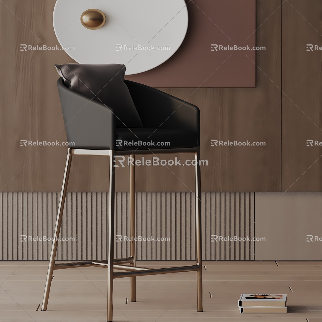 Modern Bar Chair 3d model