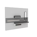 Modern Bathroom Washing Essentials With Wall Mounted Shelf Sink And Mirror