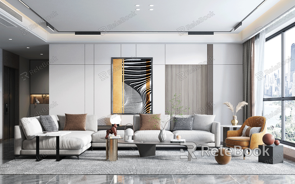 modern living room model