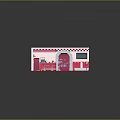 Pink Red Retro Interior Design With Checkered Floor Curved Bar and Circular Decorations