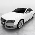 Audi White Two Door Coupe With Sleek Exterior And Stylish Alloy Wheels