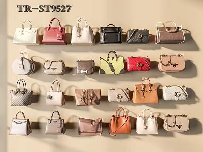 Fashionable Various Style Handbags With Different Colors For Daily Use 3d model