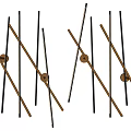 Modern Wall Lamps With Gold And Black Metal Stick Design For Home Decor