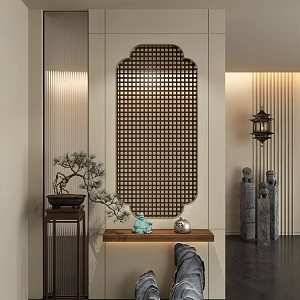 New Chinese porch partition 3d model