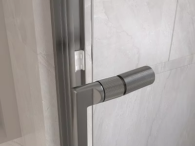 Modern Door Handle Minimalist Shower Room Toilet 3d model