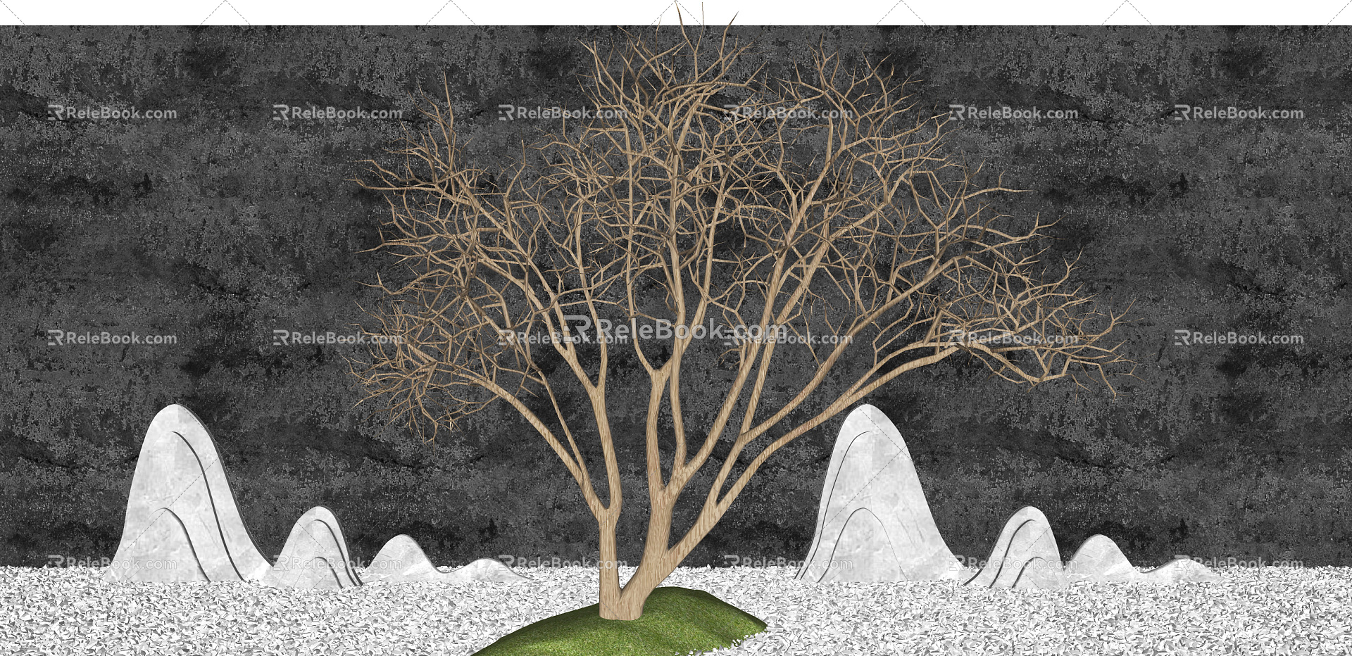 Modern Tree Landscape Tree Dead Tree Landscape Dead Branch model