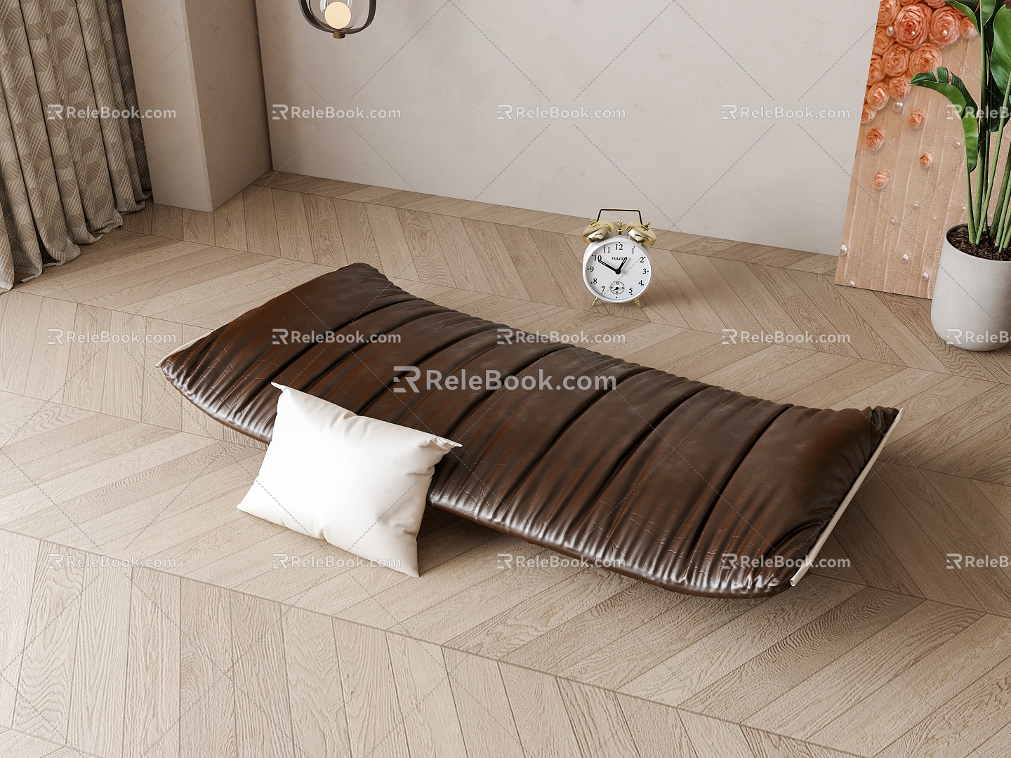 American leather cushion 3d model