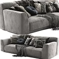 Modern double sofa 3d model