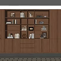 Middle Style Bookcase 3d model