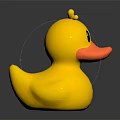 Yellow Duck Shaped Decorative Furniture Ornament With Orange Beak And Black Eyes