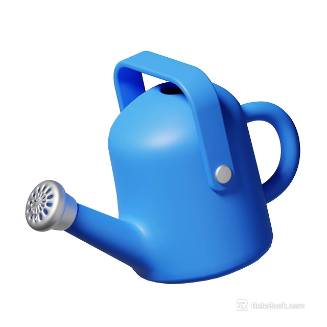 Blue Watering Can Decorative Ornament With Modern Design For Home Decor 3d model 