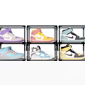 Transparent Stackable Shoe Storage Cabinet With Multiple Layers For Sneakers Organization