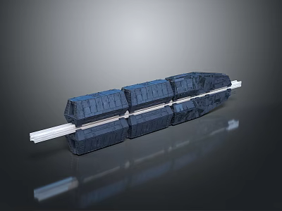 Modular Spacecraft Structure With Metallic Components And Linkage For Space Exploration 3d model