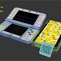 Nintendo 3DS Console With Pikachu Patterned Case And Pokémon Game Cartridge