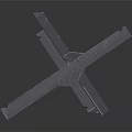 Military Vehicle Cross Shaped Metal Support Bracket Heavy Duty Mechanical Part