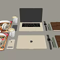 Laptop And Tablet Setup With Headphones Smartphone Watch Notebook And Mug
