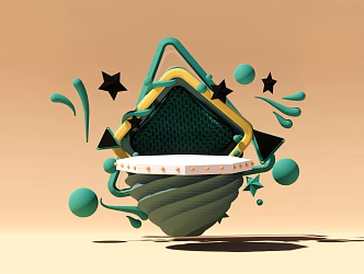 Modern Meichen E-commerce Decorative Elements 3d model