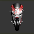 Sleek Racing Motorcycle With Red And White Livery Spirit Logo And Number 7