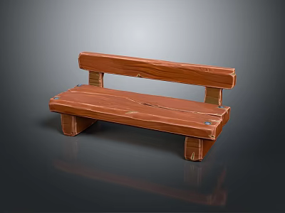 Durable Wooden Outdoor Bench Chair Design For Garden Patio Area 3d model