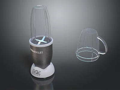 Modern Bullet Blender With Transparent Cup For Kitchen Household Use 3d model