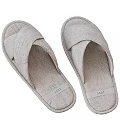 Comfortable Gray Indoor Slippers With Cross Band Design For Home Use