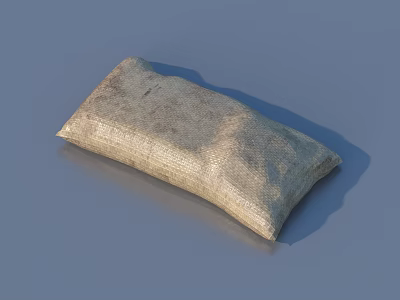 Natural Burlap Storage Bag for Daily Home Living Essentials Use 3d model