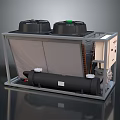 Efficient Industrial Chiller Unit with Dual Fans Heat Exchanger Compressor and Control Panel
