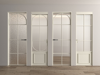 Single-door glass door 3d model