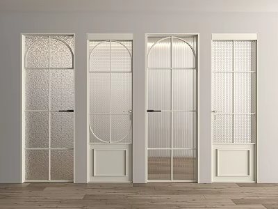 Single-door glass door 3d model
