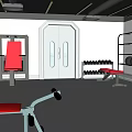 Modern Fitness Gym Interior With Spacious Workout Area White Walls And Gray Flooring