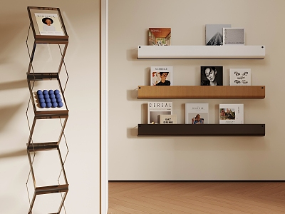 Bookshelf wall-mounted books model